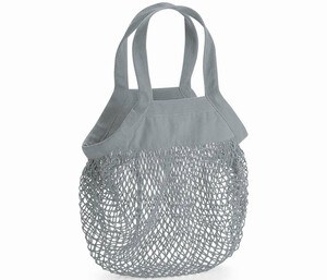 WESTFORD MILL WM151 - ORGANIC COTTON MINI MESH GROCERY BAG Gris puro