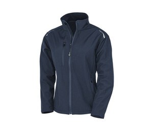 RESULT RS900F - WOMENS RECYCLED 3-LAYER PRINTABLE SOFTSHELL JACKET Azul marino